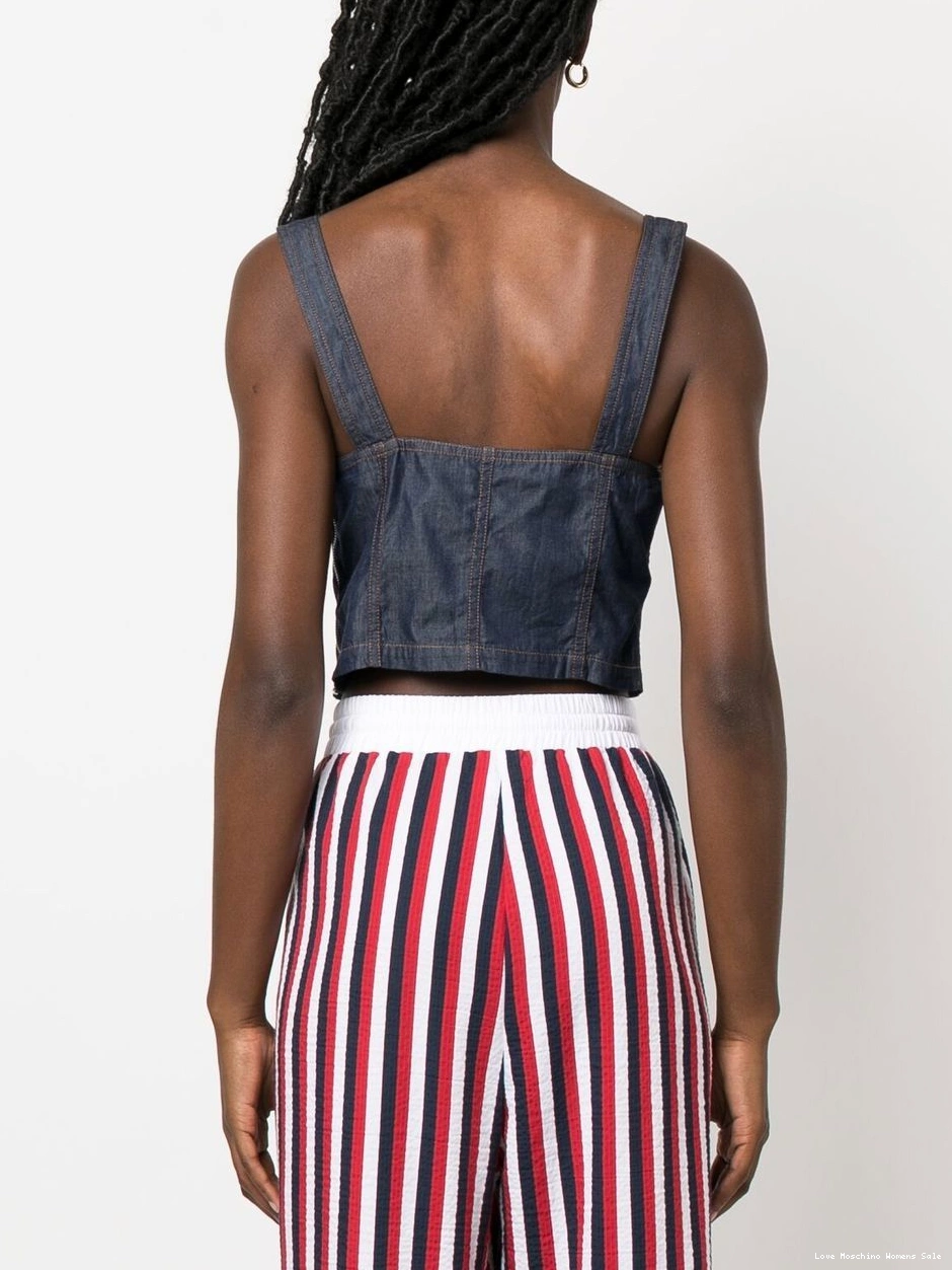 Affordable denim Women top logo-print Love Moschino 0324
